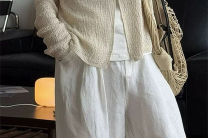 V-Neck Plain Light Cardigan