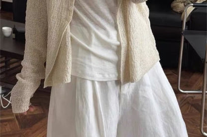V-Neck Plain Light Cardigan