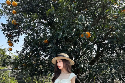 Ribbed Square-Neck Lace-Up Crop Knit with Cap Sleeves