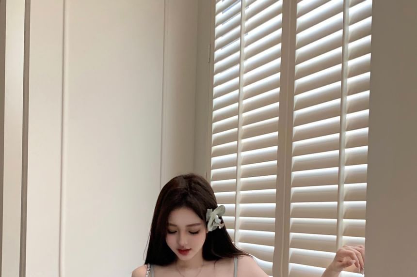 Lace Panel Sleeveless Cami