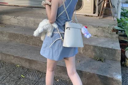 Ruffle Camisole and Drawstring Skirt Set