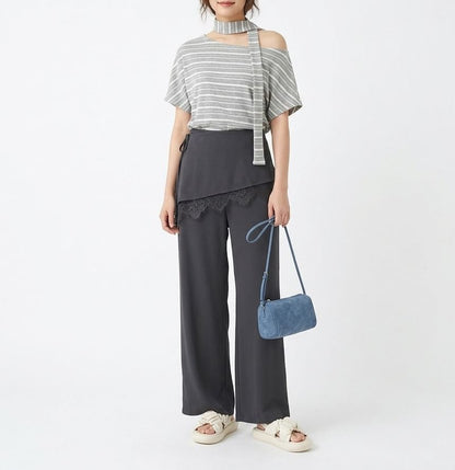 Slim-Fit Off-Shoulder Short-Sleeve Tee