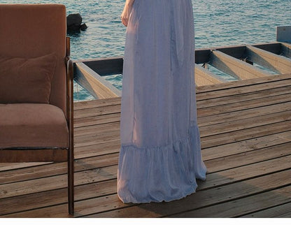 Sleeveless Crop Top and Maxi Skirt Set