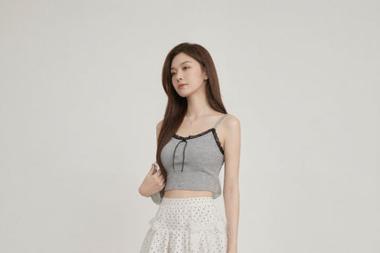 Elastic Waist Dotted Bubble Mini A-Line Skirt