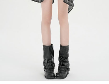 Mid Rise Tie Waist Plaid Mini A-Line Skirt
