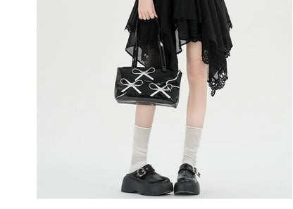 Mid Rise Plain Lace Trim Asymmetrical A-Line Skirt