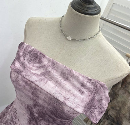 Tie-Dye Ruffle-Trim Strapless Tube Top
