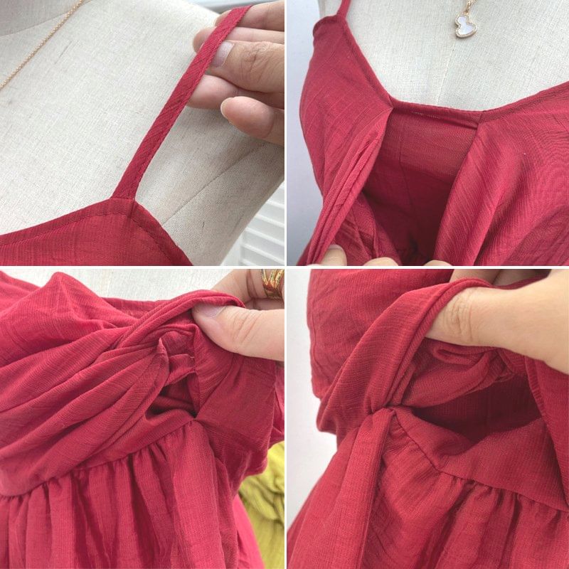 Twisted Flowy Scoop Neck Spaghetti Strap Camisole