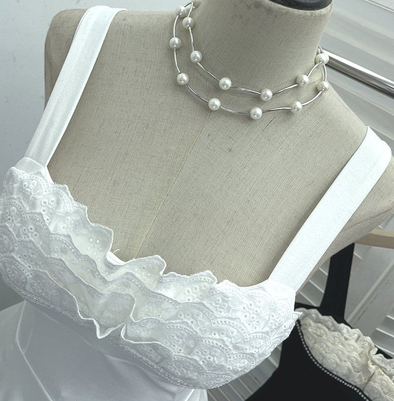 Flowy Lace-Trimmed Spaghetti Strap Camisole