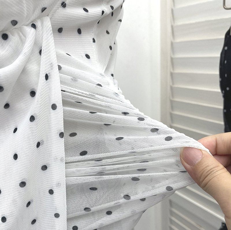 Polka Dot Strapless Tube Top