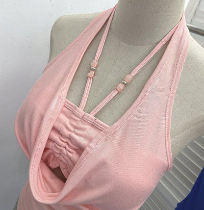 Cutout Halter Neck Camisole Top