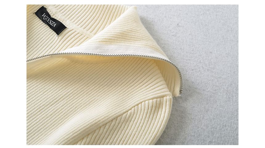 Stand Collar Long-Sleeve Plain Bodysuit