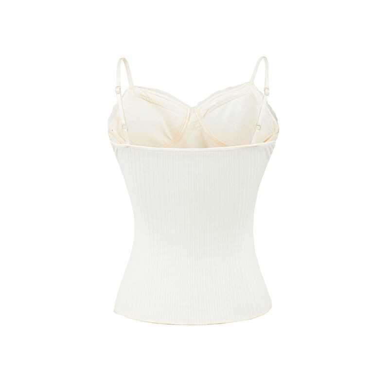 V-Neck Lace Trim Camisole Top