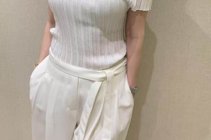 Short Sleeve Boatneck Solid Knit Top