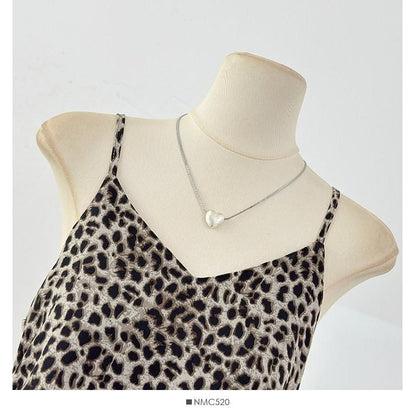 Spaghetti Strap V-Neck Leopard Print Asymmetrical Mini Dress