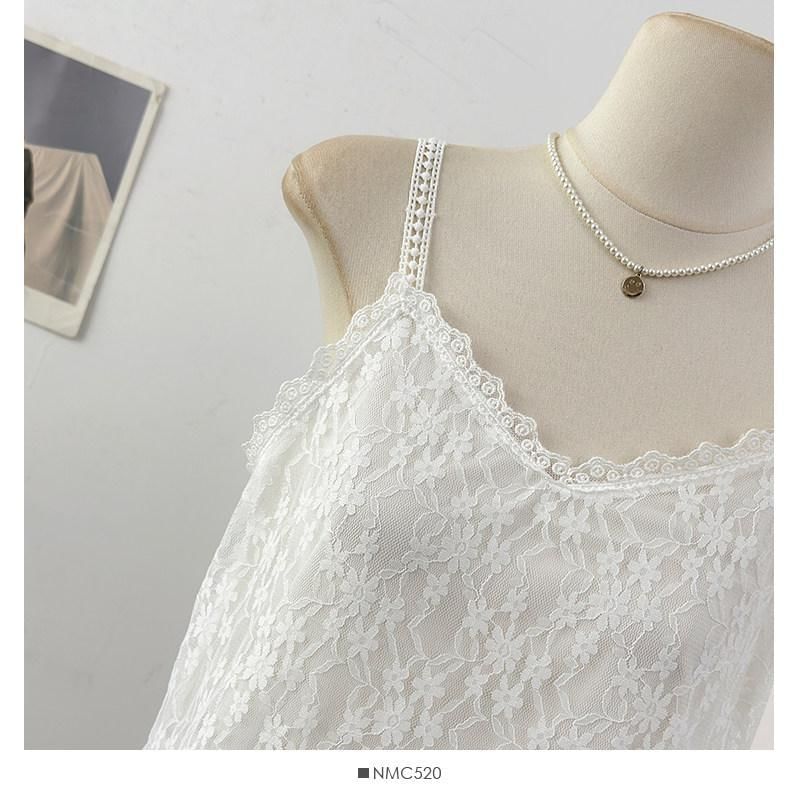 V-Neck Lace Asymmetrical Camisole Top