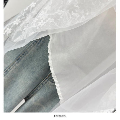 V-Neck Lace Asymmetrical Camisole Top