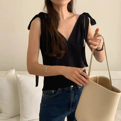 Slim V-Neck Camisole with Adjustable Straps