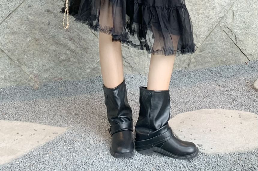 Mid Waist Asymmetrical Sheer A-Line Skirt