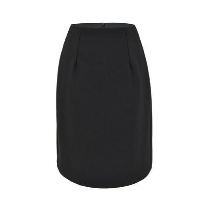Mid Rise Plain Pencil Skirt
