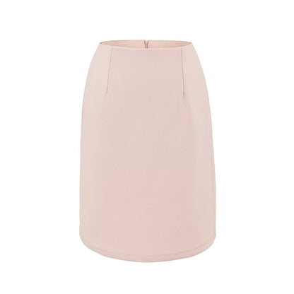 Mid Rise Plain Pencil Skirt