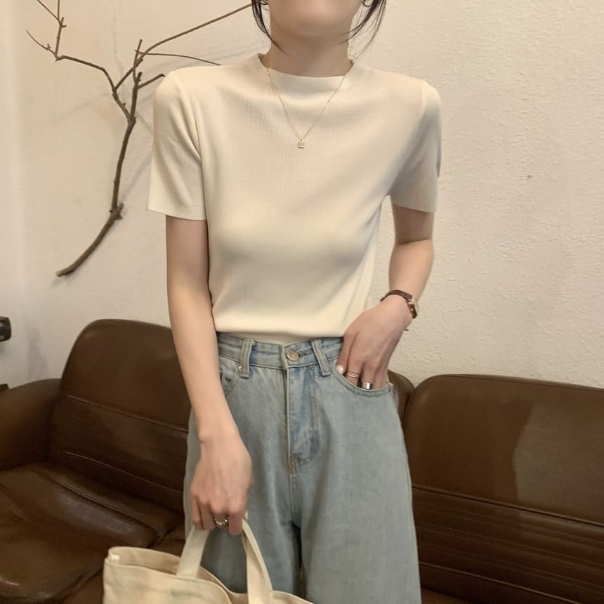Mock Neck Knit Top