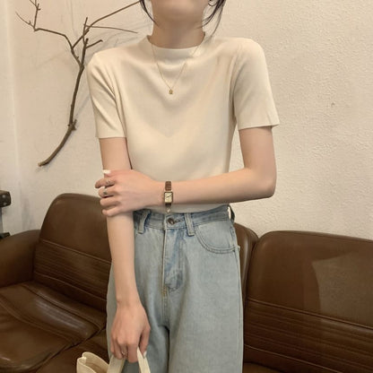 Mock Neck Knit Top