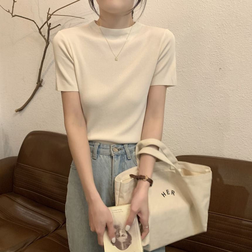 Mock Neck Knit Top