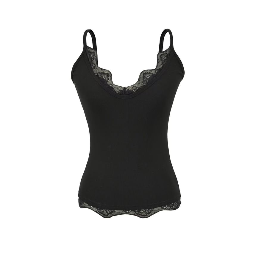 Lace Trim V-Neck Camisole