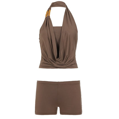 Crop Tank Top and Hot Pants Set
