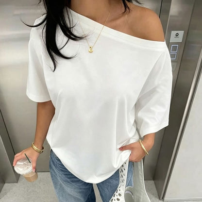 Cold Shoulder Loose Fit Tee