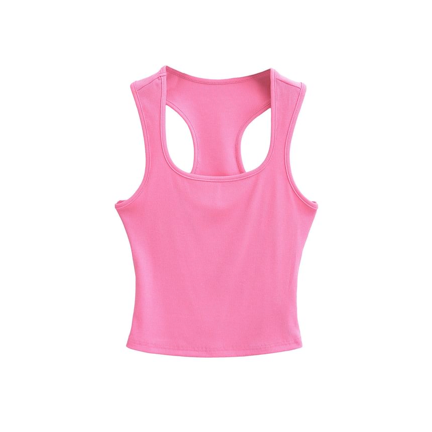 Ribbed Racerback Crop Tank