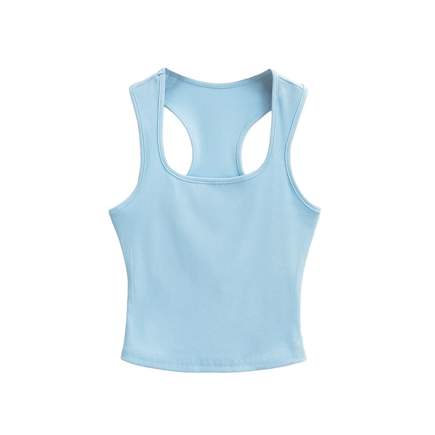 Ribbed Racerback Crop Tank