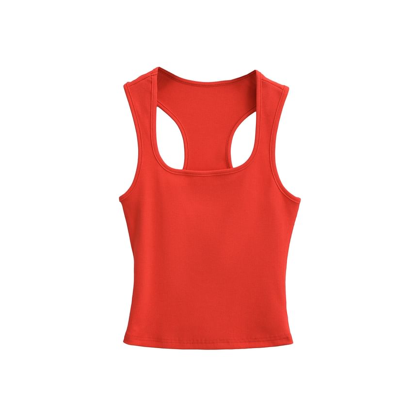 Ribbed Racerback Crop Tank