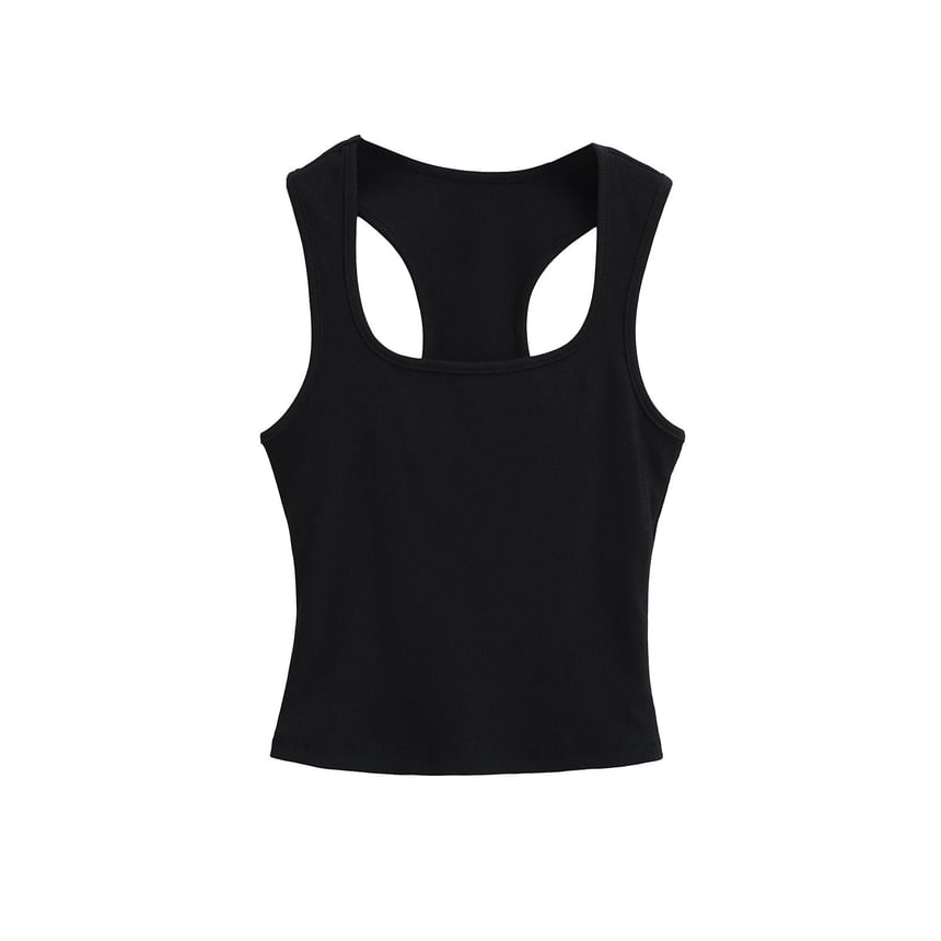 Ribbed Racerback Crop Tank