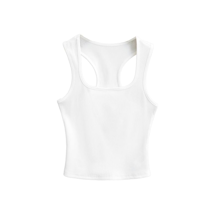 Ribbed Racerback Crop Tank