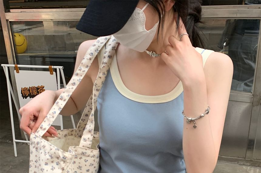 Contrast Trim Tank Top