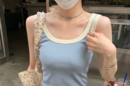 Contrast Trim Tank Top