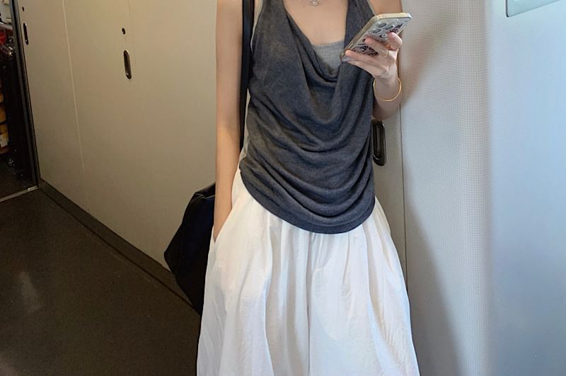 Cowl Neck Halter Camisole