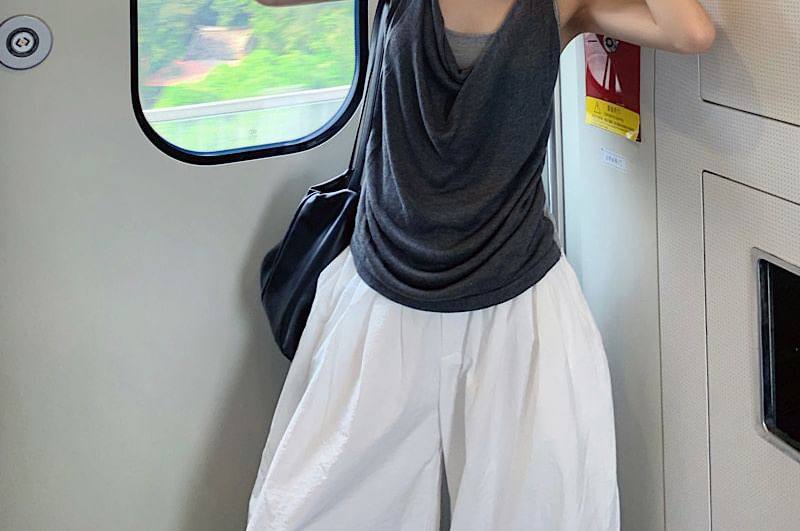 Cowl Neck Halter Camisole