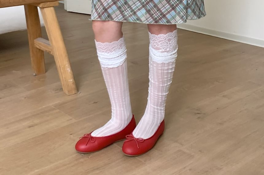 High Waist Plaid Mesh A-Line Skirt