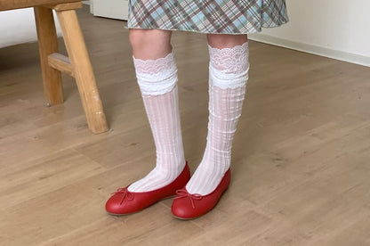High Waist Plaid Mesh A-Line Skirt