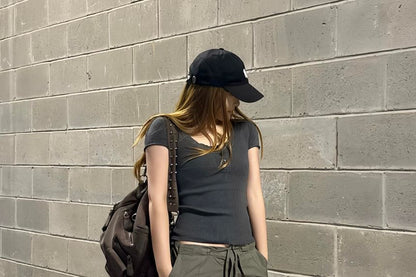Scoop Neck Slim Knit Top