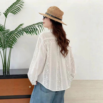 Tie Neck Long-Sleeve Shirt
