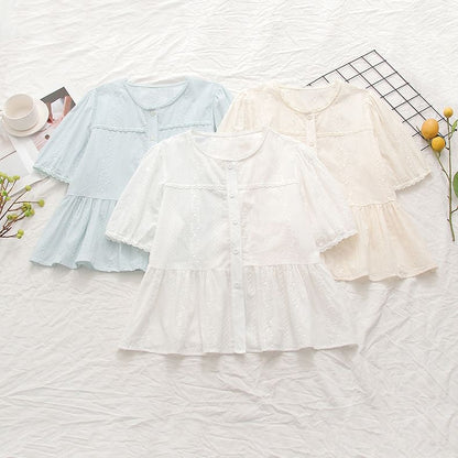 U-Neck Crop Blouse