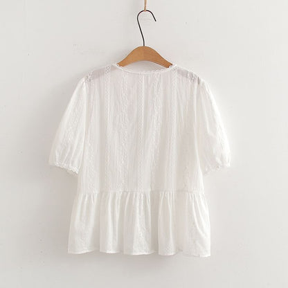 U-Neck Crop Blouse