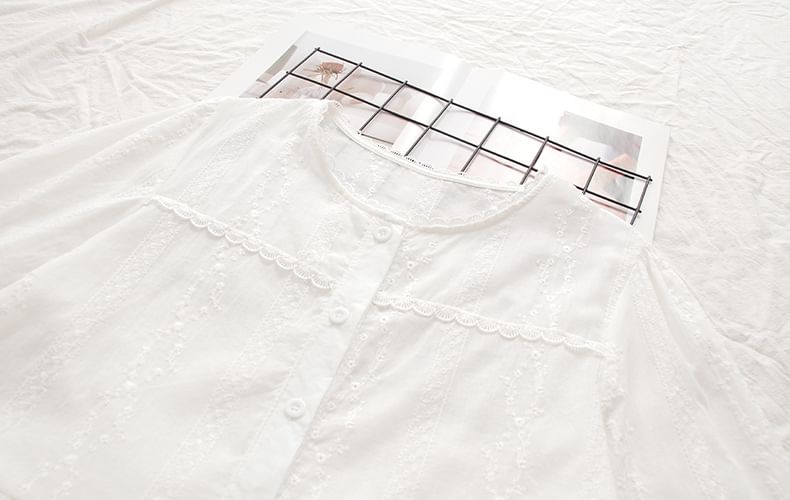 U-Neck Crop Blouse
