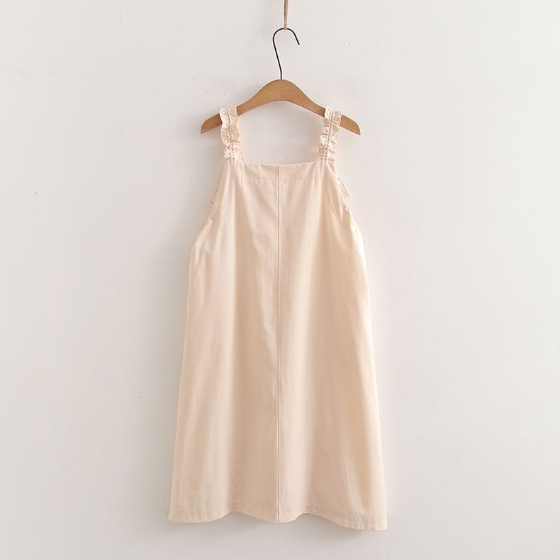 Set: Collared Blouse + A-Line Spaghetti Strap Dress