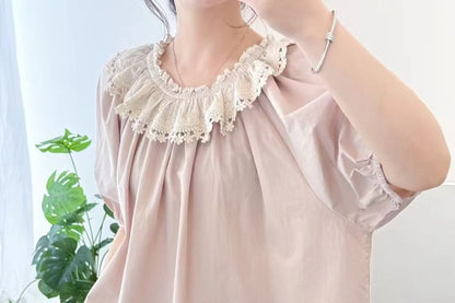Lace Ruffle Blouse