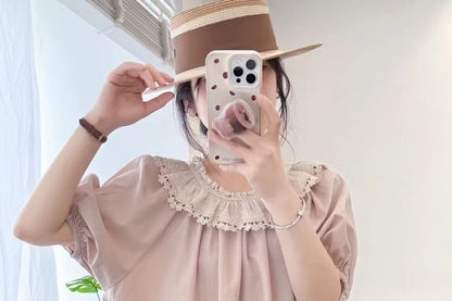 Lace Ruffle Blouse
